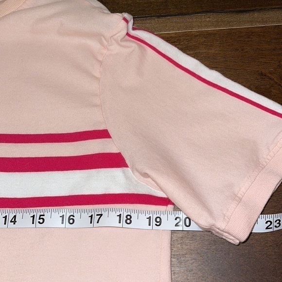 BDG Pink & Red White Stripes Sporty T Shirt Sz. L - Picture 8 of 10